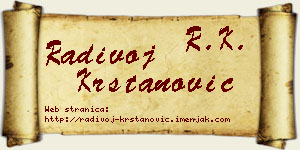 Radivoj Krstanović vizit kartica